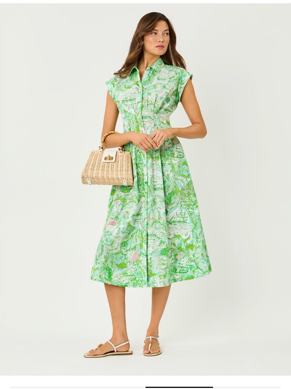 Lilly Pulitzer Tonya Shirtdress in Ship to Shore pattern - Picture 2 of 10